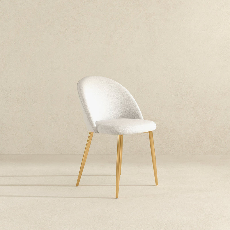 Marion - Mid-Century Modern Dining Chair (Set of 2) - Gold / White