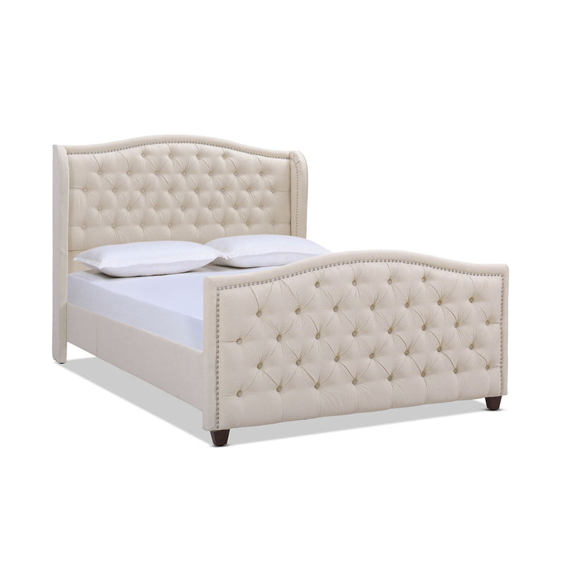 Marcella - Upholstered Shelter Headboard Bed Set