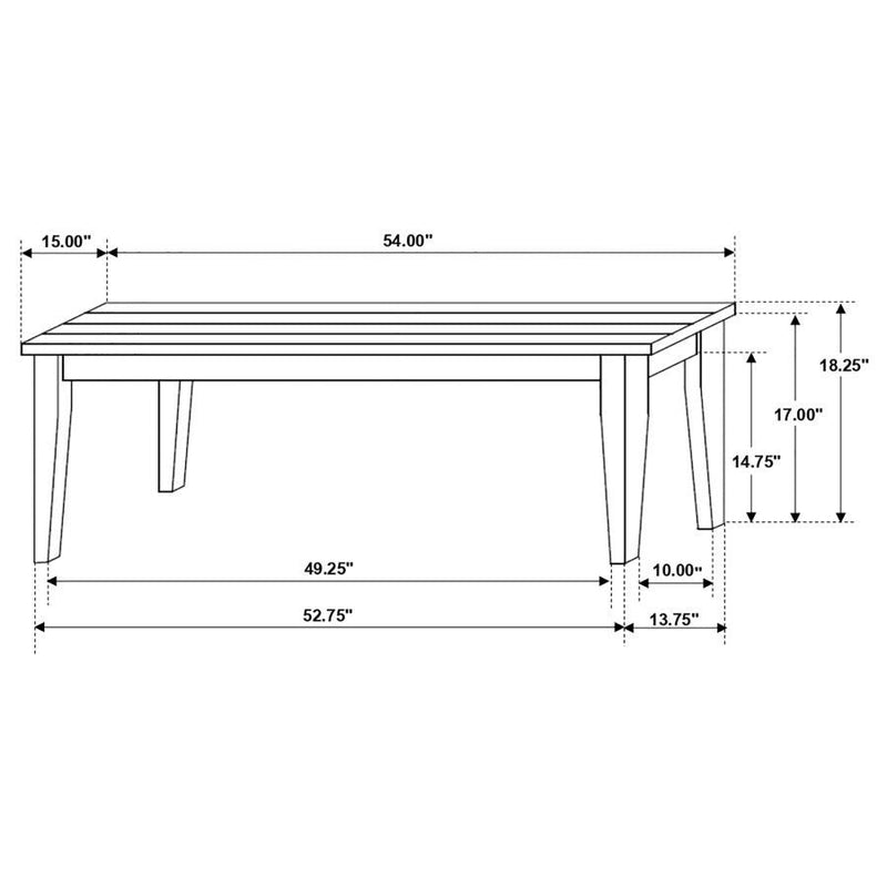 Kingman - Wood Dining Bench - Distressed White - Atlantic Fine Furniture Inc