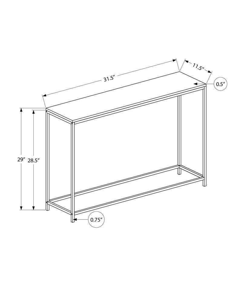 Accent Console Table For Entryway, Stable Support, Contemporary & Modern