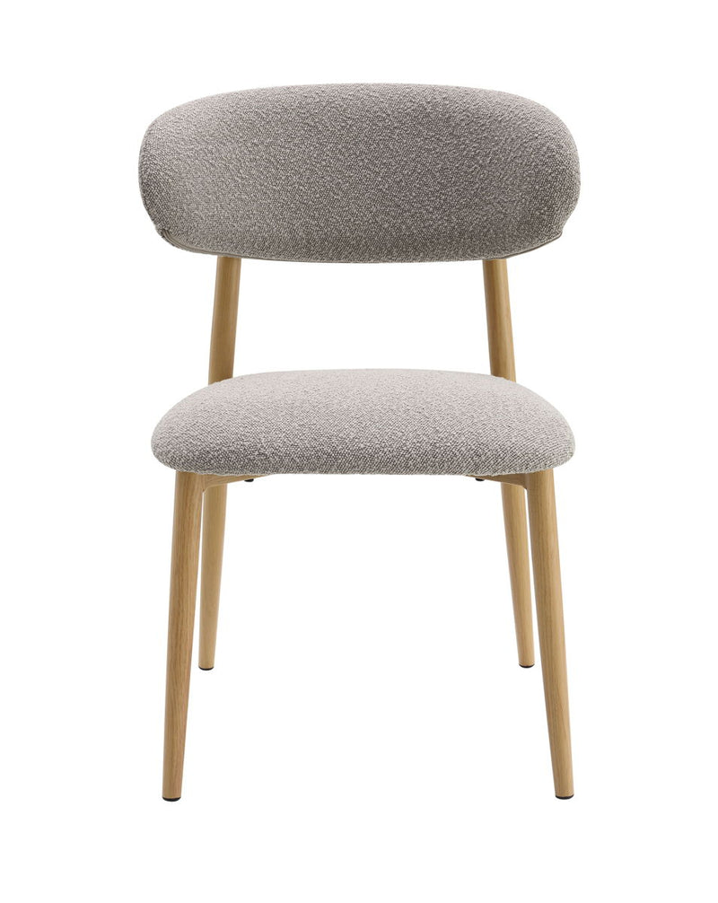 Kacey - Boucle Side Chair (Set of 2) - Gray