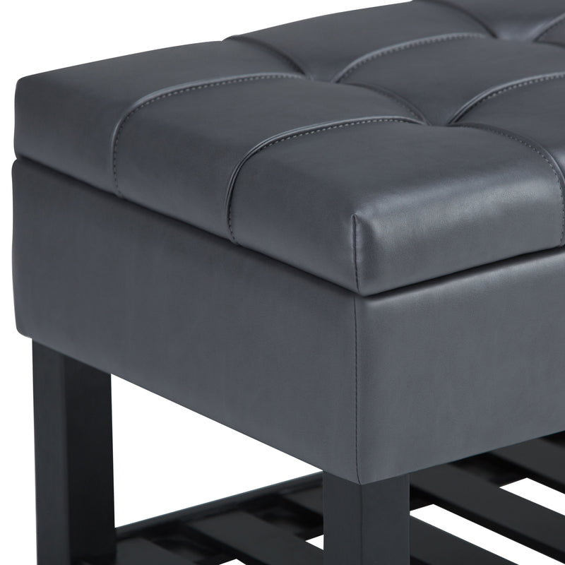 Saxon - Upholstered Transitional Storage Ottoman Bench