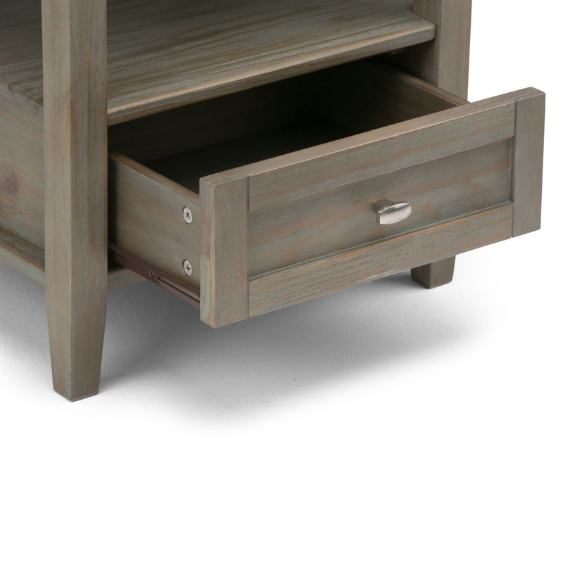 Warm Shaker - End Table - Distressed Gray