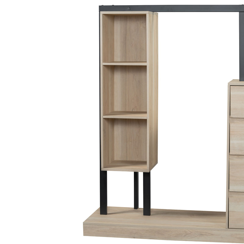 Wardrobe With 4 Drawers And 3 Shelves