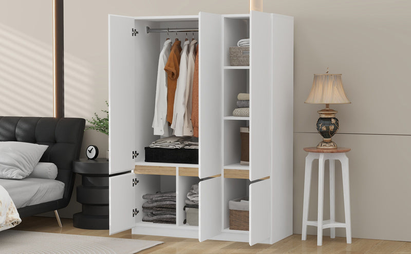 6 Doors Wardrobe Storage For Bedroom