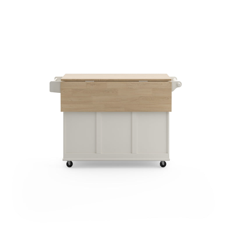 Blanche - Kitchen Cart - Rubber Wood Top