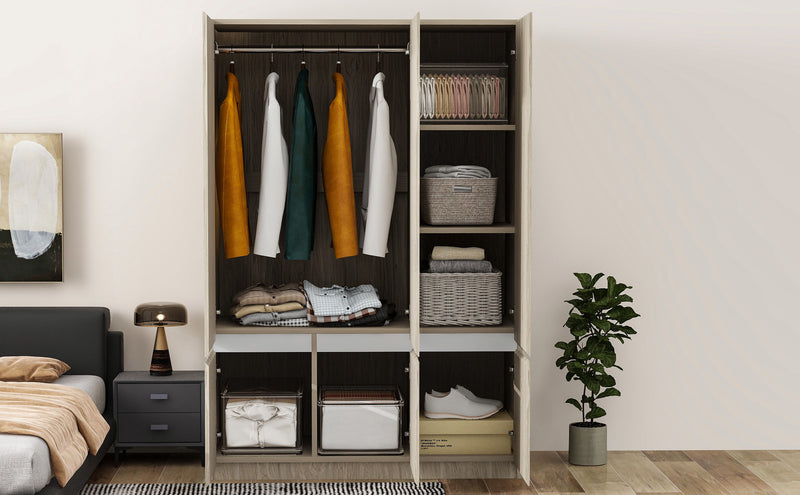 6 Doors Wardrobe Storage For Bedroom