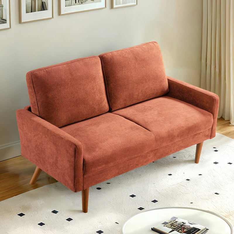 Loveseat Sofa, European Style With Sleek Design, Modern & Vintage Flair, Upholstered 2 Seater Couch