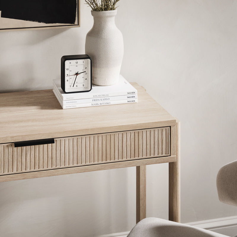 Transitional Reeded Writing Desk With Drawer