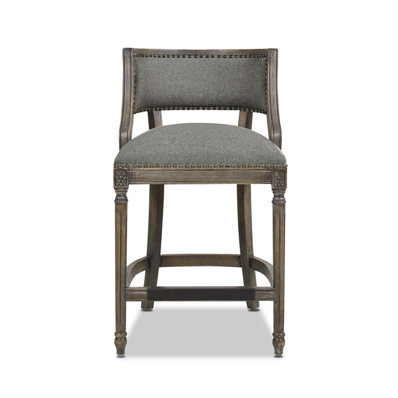 Paris - Farmhouse Counter Height Bar Stool With Backrest