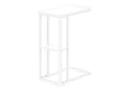 Accent Table, C - Shaped, Marble Look Contemporary & Modern Convenient Design