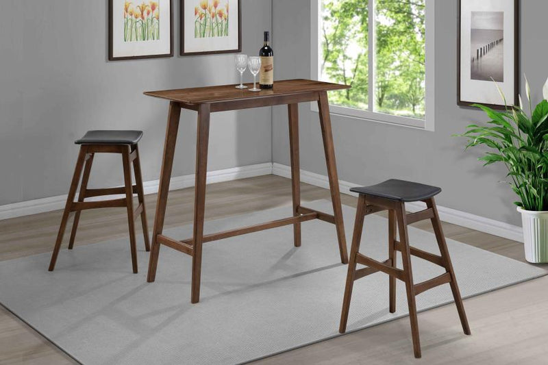 Finnick - Cushioned Backless Bar Stool (Set of 2) - Walnut - Atlantic Fine Furniture Inc