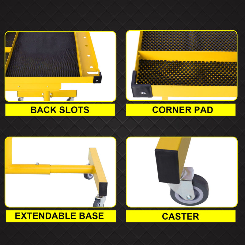 Adjustable Tear Down Work Table With Drawer For Garages, Repair Shops, And Diy, Portable, (4) 2.5" Swivel Casters, 220 Pound Capacity, Rubber Corners, Heavy Duty Steel