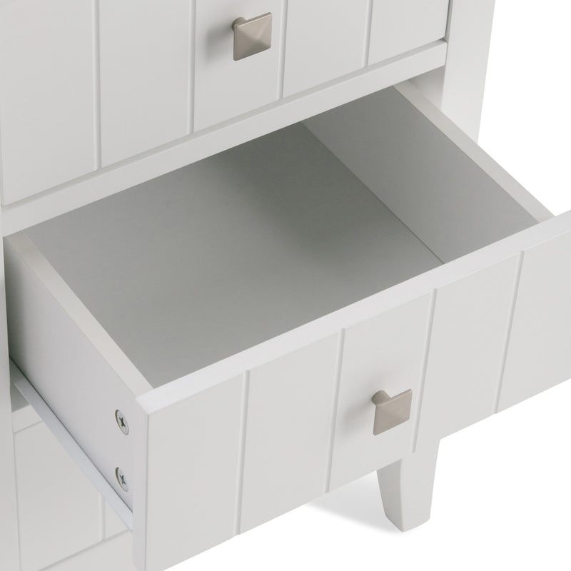 Acadian - Four Drawer Floor Storage Cabinet - Pure White