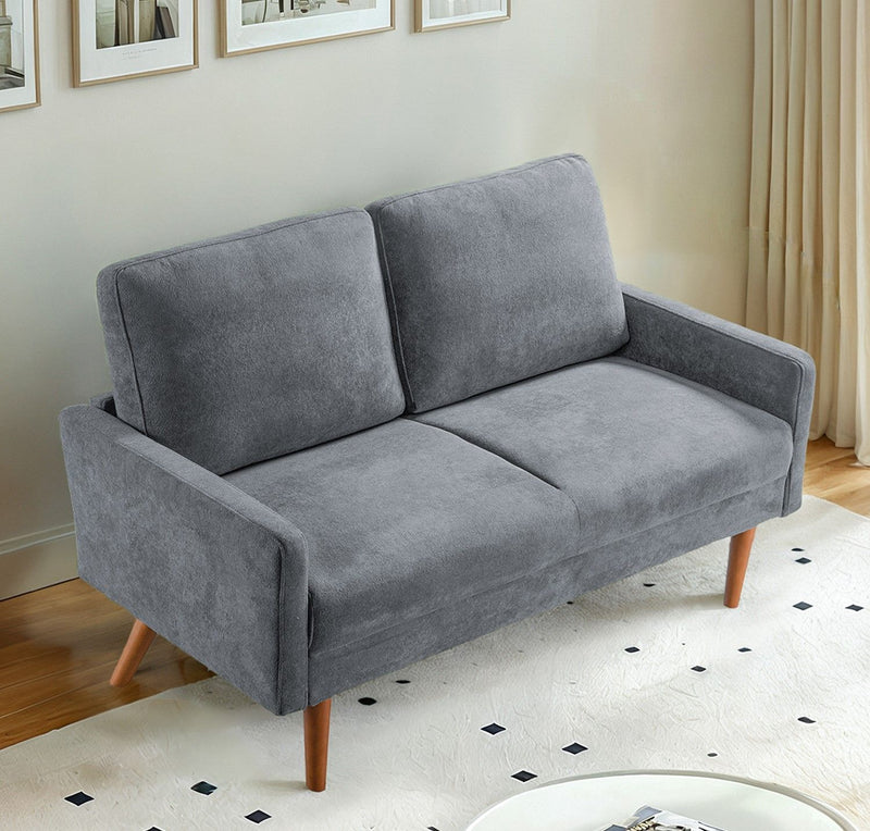 Loveseat Sofa, European Style With Sleek Design, Modern & Vintage Flair, Upholstered 2 Seater Couch