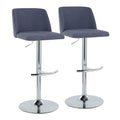 Toriano - Contemporary Adjustable Barstool With Swivel & Rounded T Footrest (Set of 2)