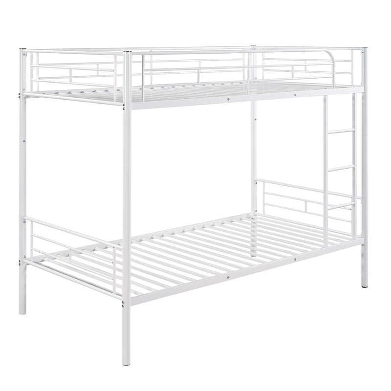 Twin Over Twin Metal Bunk Bed (White)( old sku: MF189201KAA )