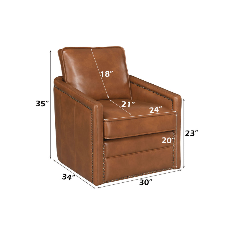 Rocha - Leather Aire Swivel Chair With Glider