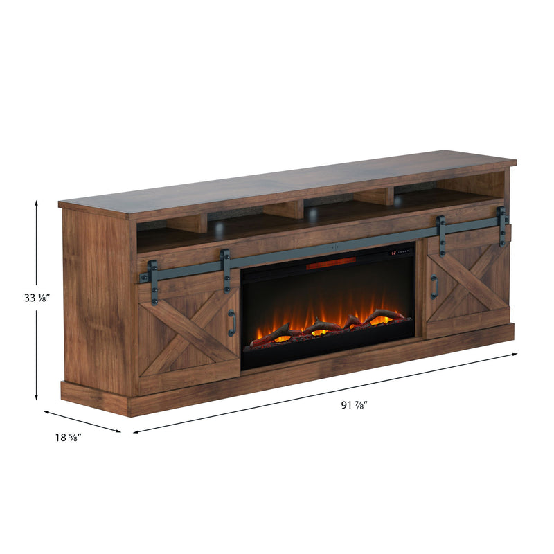 Farmhouse - Electric Fireplace TV Stand For TV