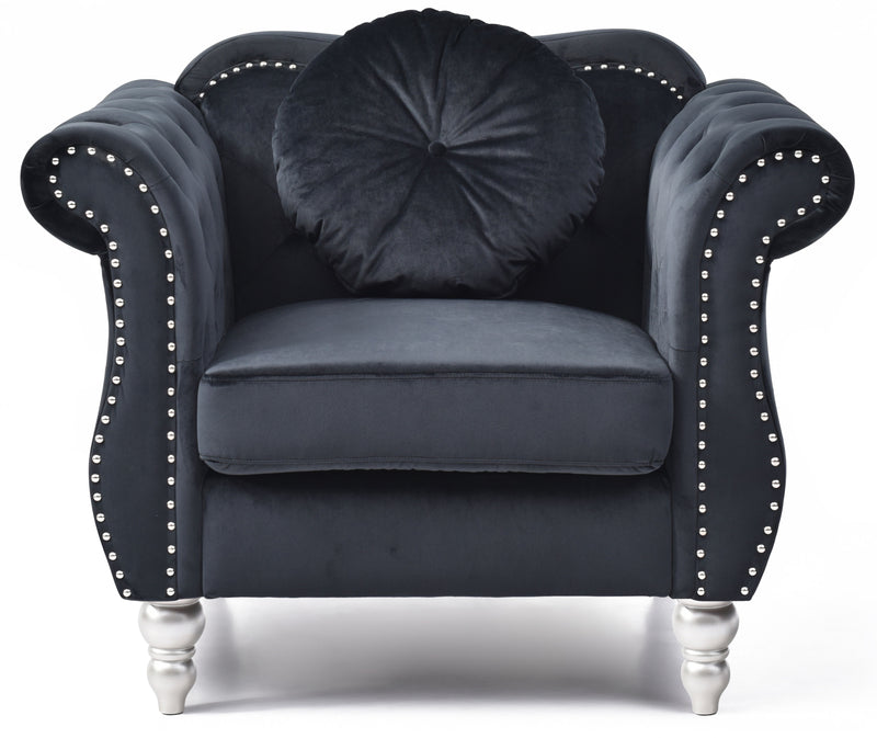 Chic Transitional Flared Arm Chair