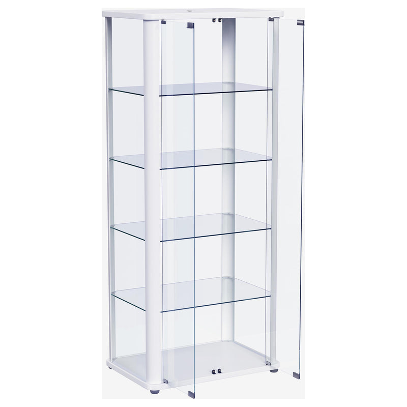 Aero - 5-Shelf Display Curio Cabinet With Led Lighting