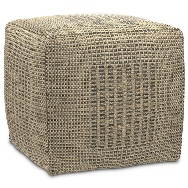 Delilah - Square Woven Pouf - Natural