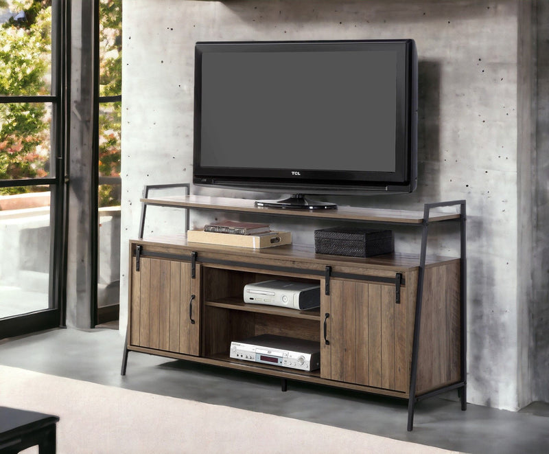 Rashawn - Rustic TV Stand - Oak