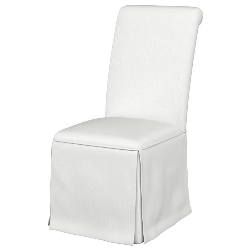 Shawna - Upholstered Skirted Dining Chair (Set of 2) - White