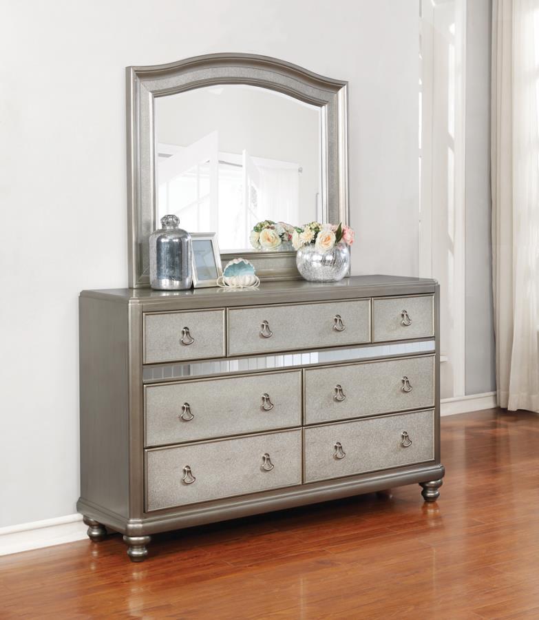 Bling - Game 7-Drawer Dresser - Metallic Platinum