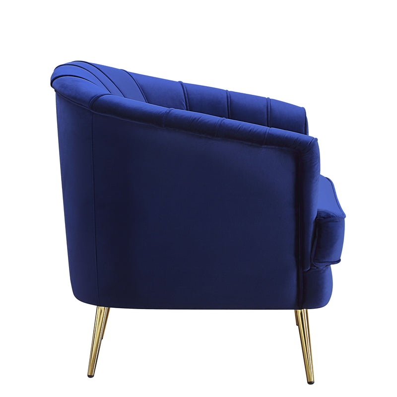 Eivor - Chair - Blue Velvet - Atlantic Fine Furniture Inc