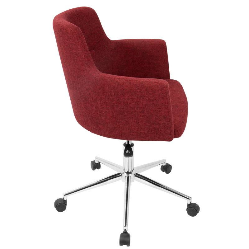 Andrew - Contemporary Adjustable Office Chair - Red