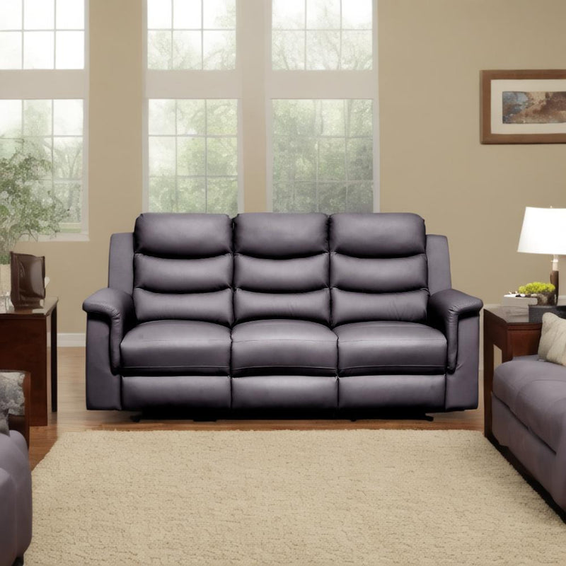 Reclining Sofa With Middle Console Slipcover, Stretch 3 Seat Reclining Sofa Covers - Black