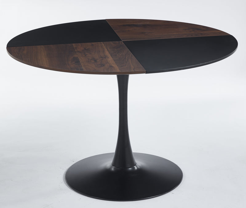 Tulip Round Dining Table, Office Table, Coffee Table - Brown