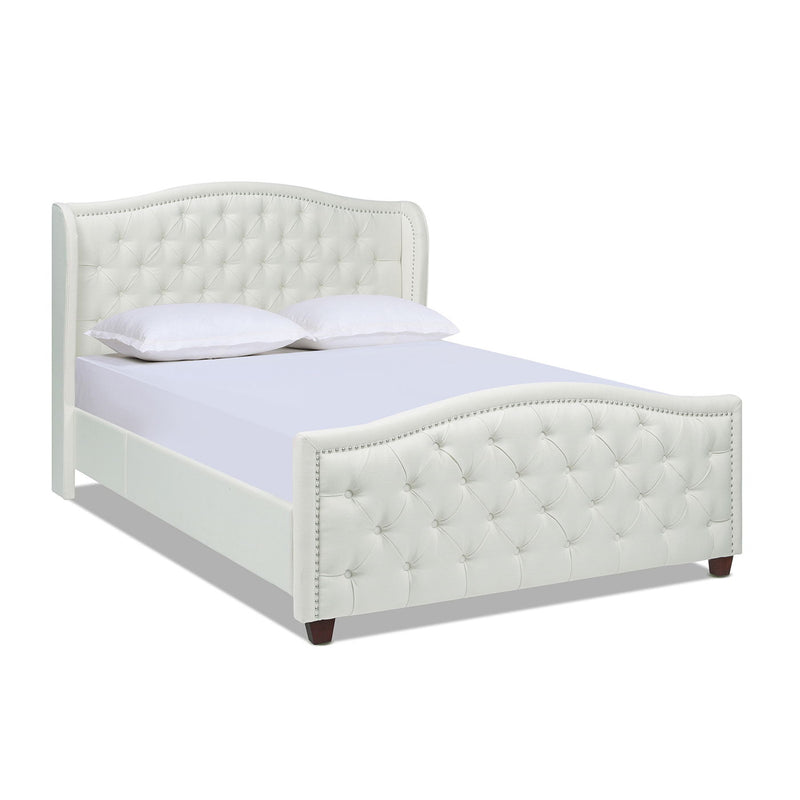 Fontana - Queen Wingback Upholstered Platform Bed Frame