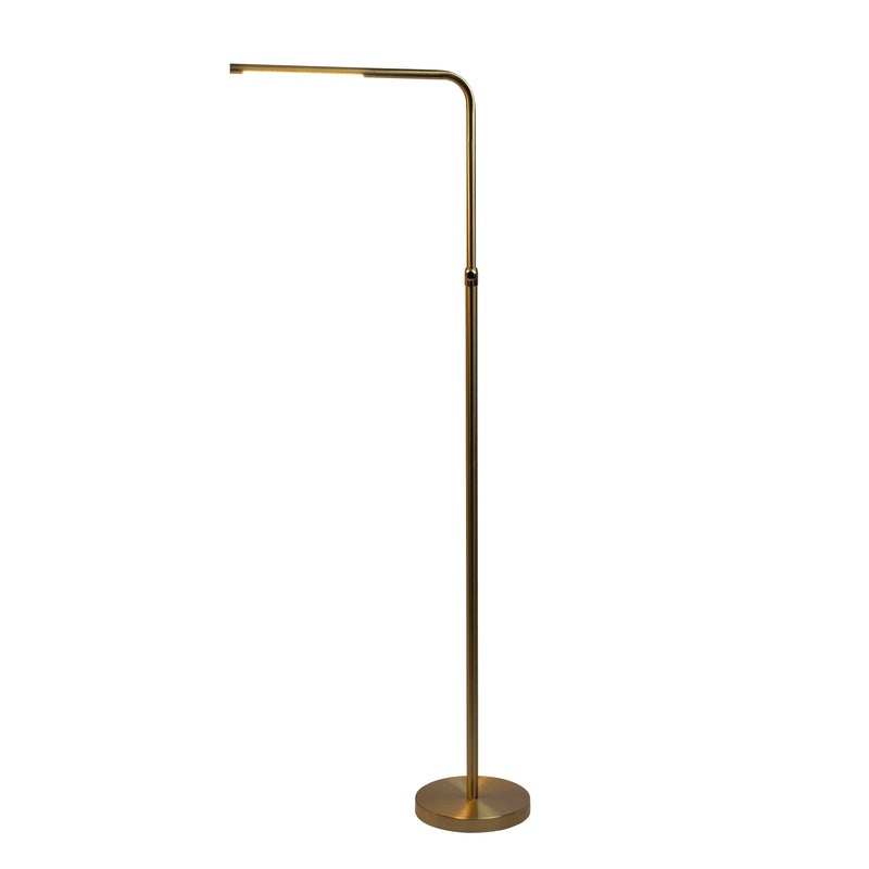 Verve - Floor Lamp With On / Off Switch Adjustable LED Round Base - Gold