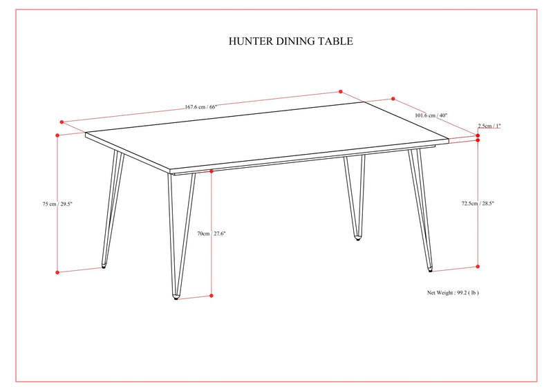 Hunter - Square Tabletop Dining Table