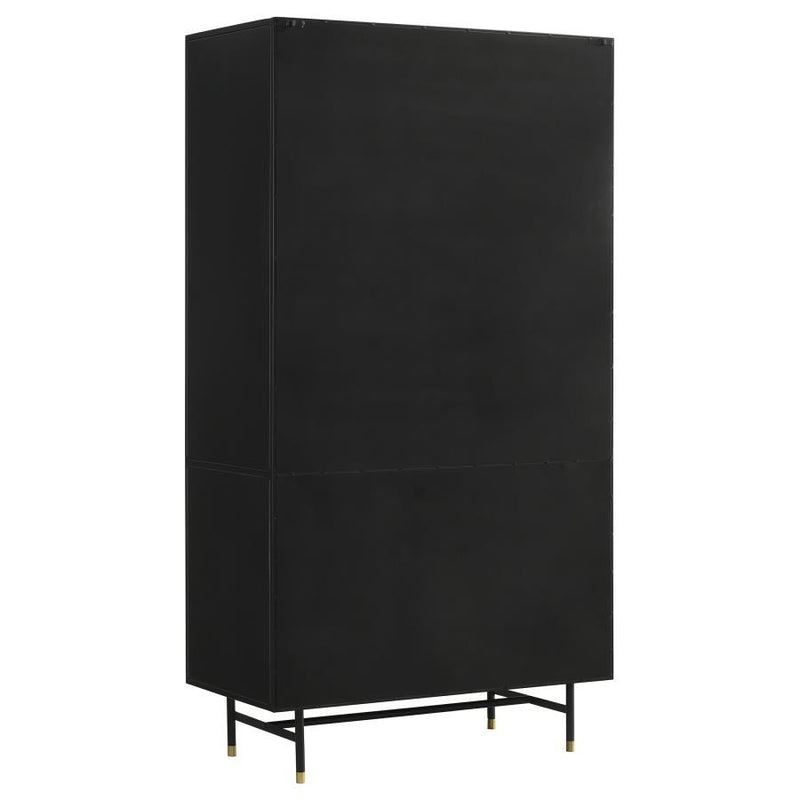 Santiago - 4 Door Metal Tall Storage Cabinet - Matte Black