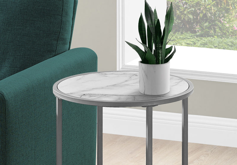 Round Accent Side Table, Contemporary & Modern