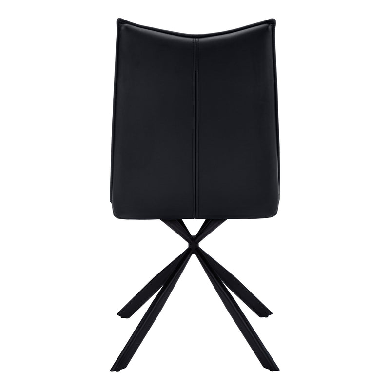 Dining Chair, Side, Upholstered For Dining Room, Contemporary And Modern (Set of 2) - Black