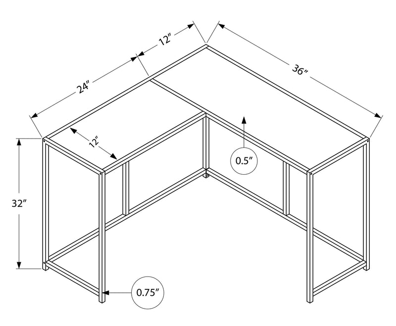 Corner Accent Console Table For Entryway, Unique L-Shaped Design