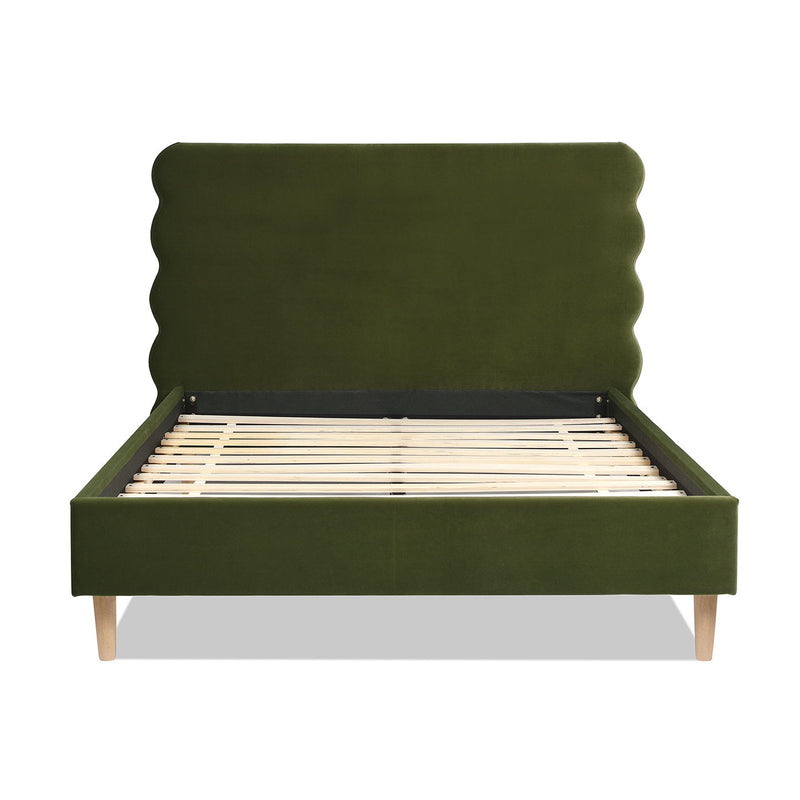 Stockholm - Modern Wavy Headboard Platform Bed