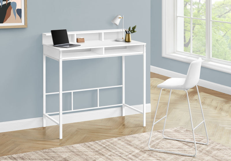 Computer Desk For Home Office, Standing, Storage Shelves, Laptop, Contemporary & Modern