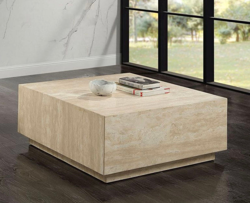 Deon - Travertine Table - Beige