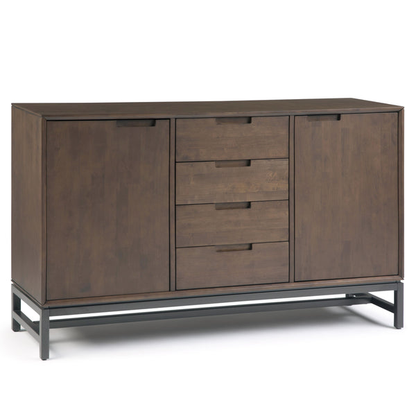 Banting - Mid Century Sideboard With Centre Drawers - Walnut Brown