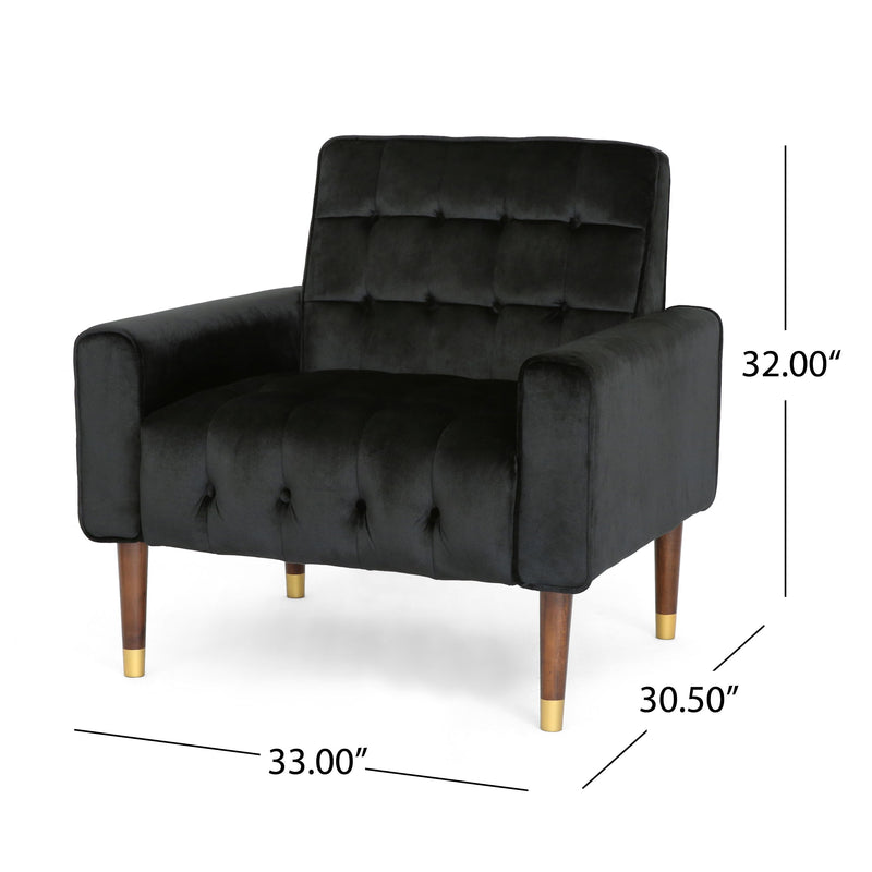 Comfy Arm Chair With Tufted Back, Modern For Living Room, Bedroom And Study