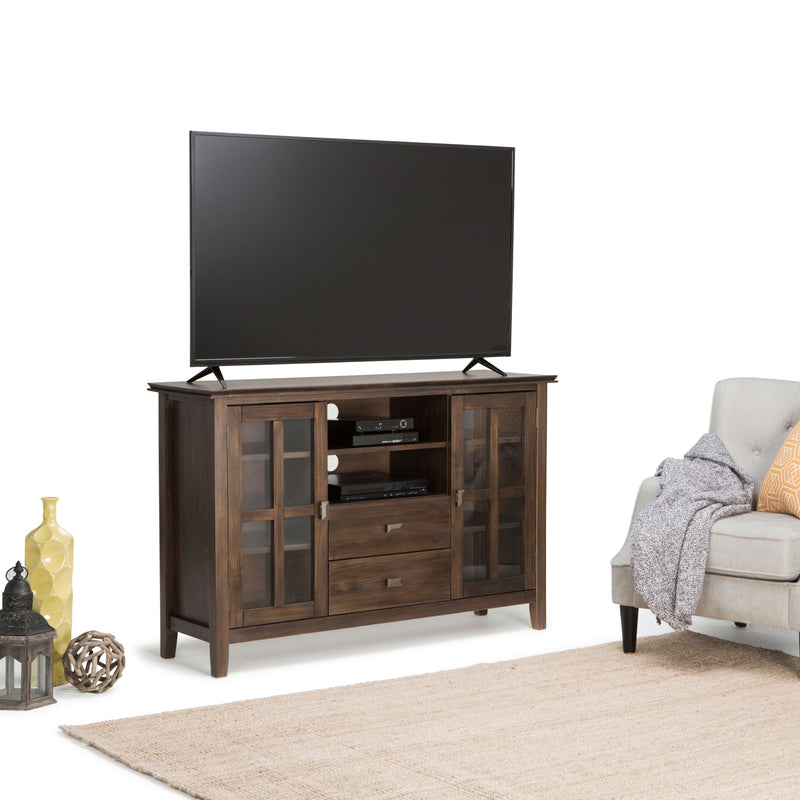 Artisan - Tall TV Media Stand - Natural Aged Brown