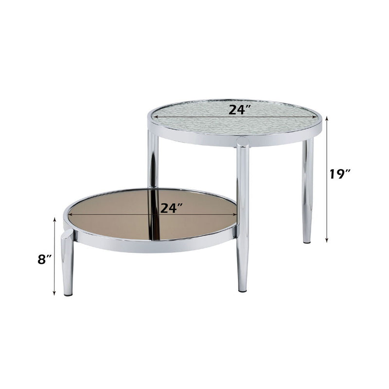 Abbe - Coffee Table - Glass & Chrome Finish