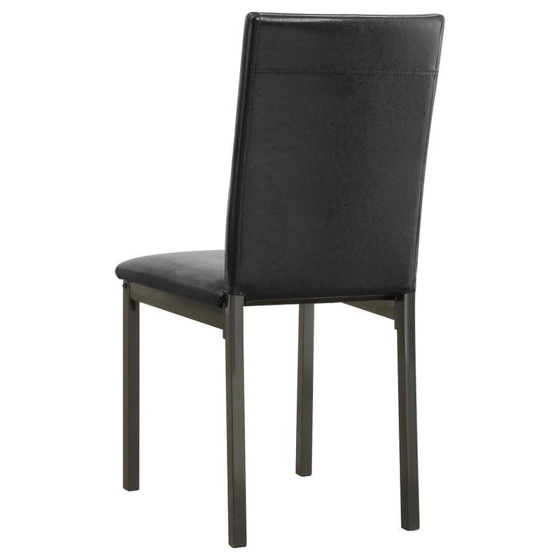 Garza - Upholstered Dining Side Chairs (Set of 2) - Black - Atlantic Fine Furniture Inc