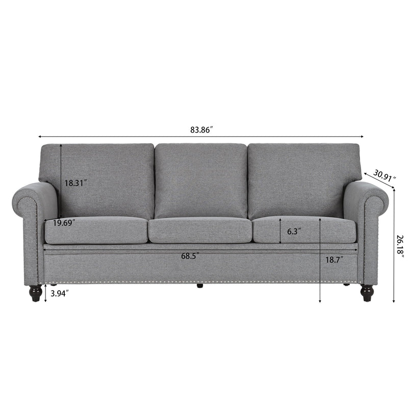 3 Seater Sofa - Gray