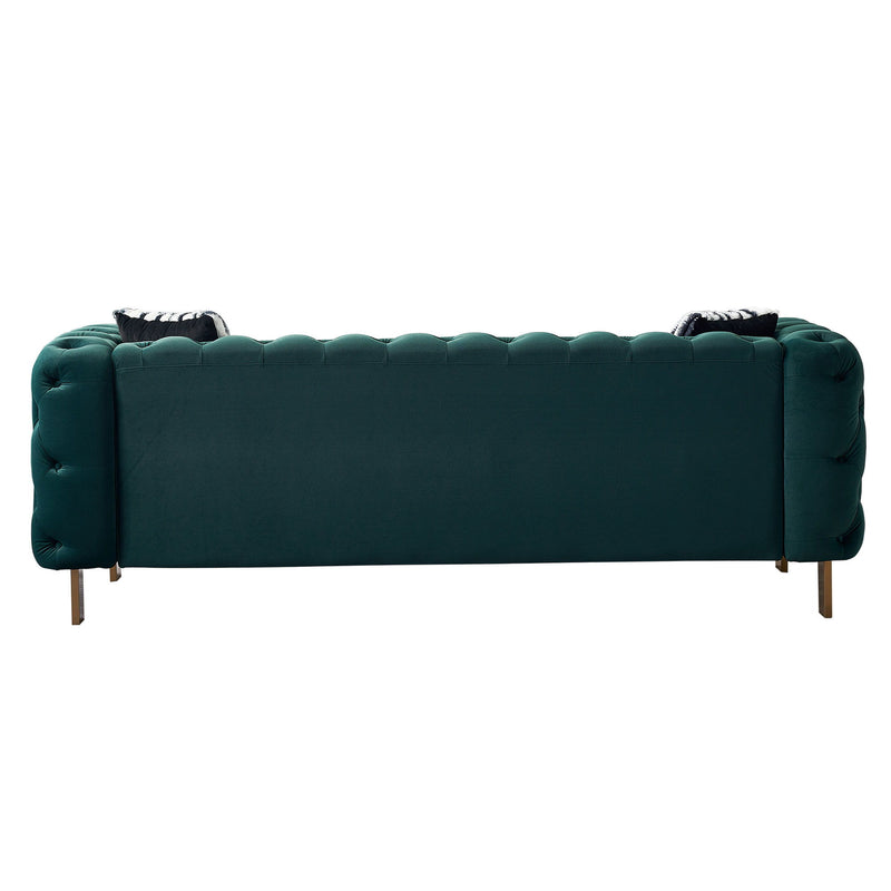 Chesterfield - Modern Tufted Velvet Living Room Sofa, 84.25''W Couch